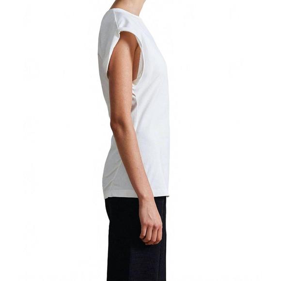 NEW APIECE APART asymmetric tunic tee in cream - Picture 2 of 4